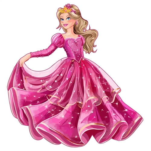 Princess Theme Sparkling Royal Princess Transparent Sticker
